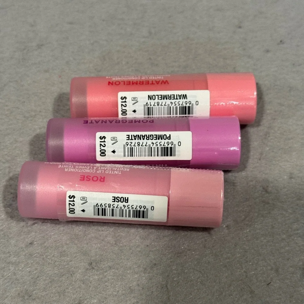 Victoria's Secret Color Balm Tinted Lip Conditioner Set Pink Watermelon Rose 3pc